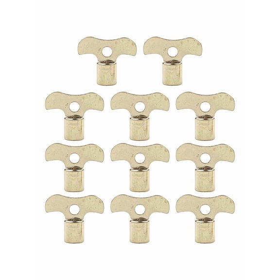Cushteg Brass Hose Union Bib Tap Key for Outdoor Garden Watering Equipment, 7mm Spigot Switch Compatibility, Pack of 10