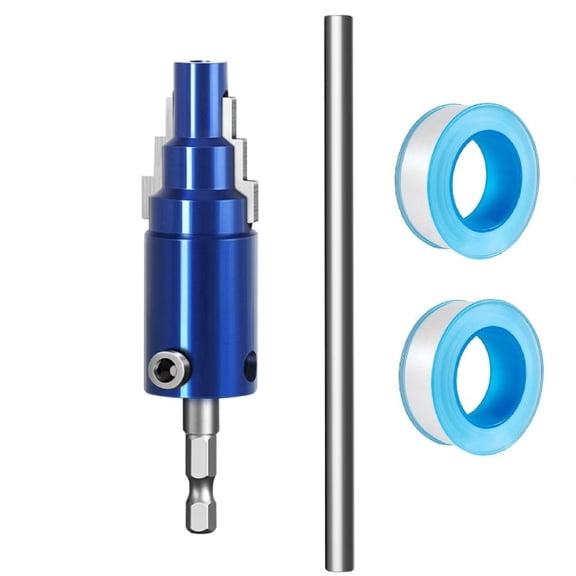 Cushteg Broken Pipe Extractor Tool for PVC CPVC PEX Pipes | 3-in-1 Internal Pipe Wrench with Drill-Powered or Manual Operation | 4mm 6mm 1-Inch Compatibility | Hex Shank 40CRV Steel Construction