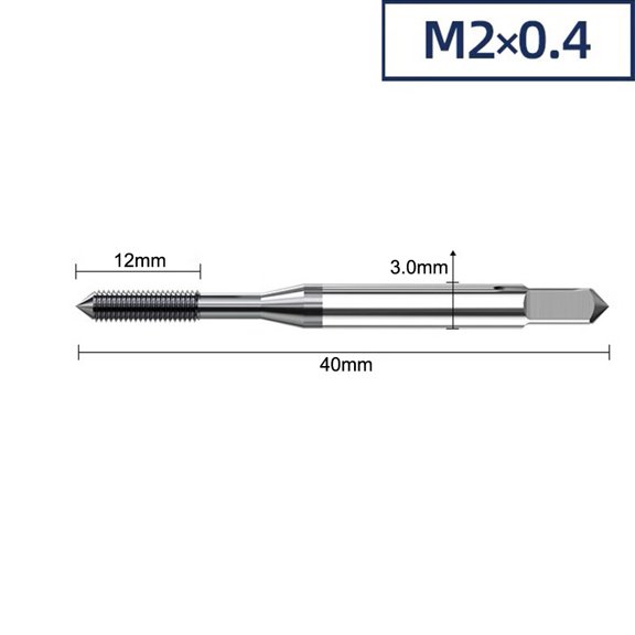 Cushteg Cobalt-Containing Extrusion Taps for Stainless Steel and Aluminum, Industrial Machine Flat Head Taps, Chip-Free Processing with Square Handle, M2-M12 Sizes(M2)