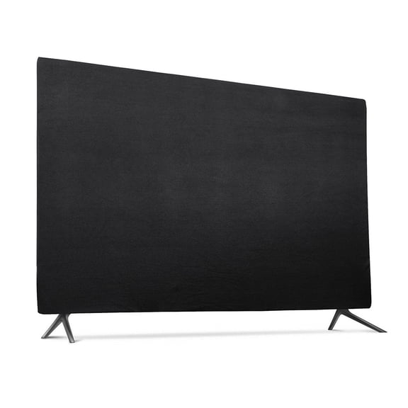 Cushteg Dustproof Cover for 43 49 55 Inch Monitors, Nylon Protective Screen Cover with Elastic Fit for TV and Computer Displays, Black Silver(49 inches black)