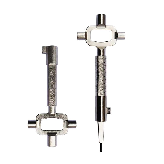 Cushteg Lock Body Wrench Set, Stainless Steel Installation Tool with Measurement Scale for Door Locks, and DIY Use