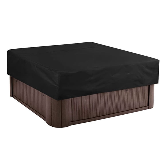 Cushteg Outdoor Bathtub Cover for Hot Tubs, 190T Polyester All-Weather Protection Against Snow, Rain, UV and Debris, Foldable and Lightweight Spa Cover for Garden and Patio(210 * 210 * 30cm)