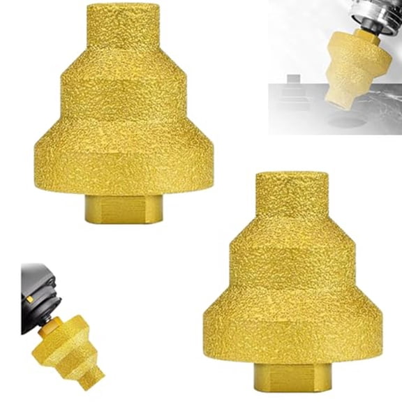 Cushteg Pagoda Diamond Drill Bit Set | 20-35-50mm Step Hole Expander for Glass, Granite, Concrete | Carbide Alloy Multi-Stage Core Drilling Tool for Home & Use