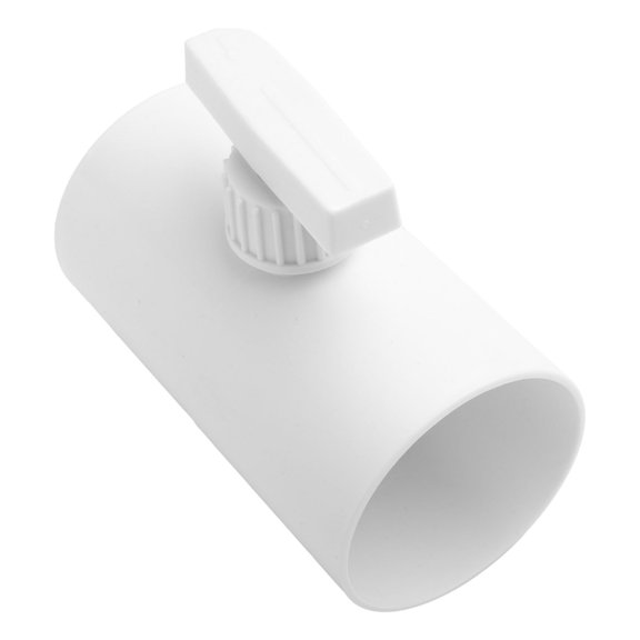 Cushteg Plastic Air Volume Control Valve for Ducts - Manual Round Shut-off & Check Valve with 90-Degree Adjustable Handle, White - for 75mm to 200mm Duct Sizes(75mm)