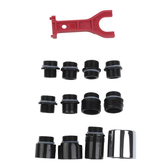 Cushteg Pull Out Faucet Adapter Kit 12 Pieces for Kitchen Sink with G1/2 and 5/8-18UN Threads for Most Pull-Down Sprayers