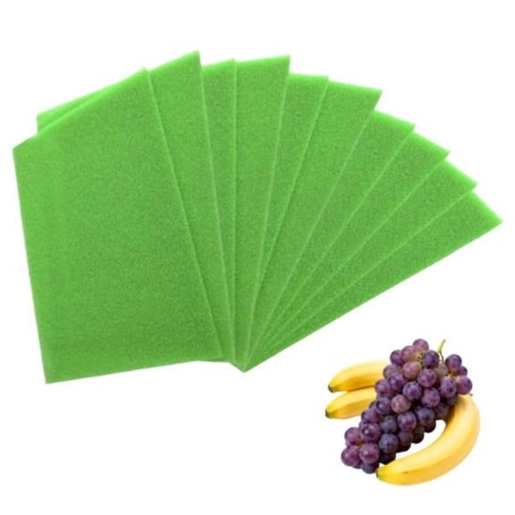Cushteg Refrigerator Mats 10-Pack -Inhibiting Sponge Pads For Fresh Produce, Prevention And Air Circulation, Fits Most Fridge Shelves For 3 Mm Thick(450 * 290 * 3MM)