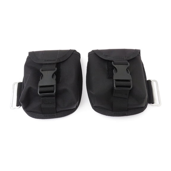 Cushteg Scuba Diving Weight Bag 2 kg (4.4 lbs) for Waist Belt, Quick Release Buckle, 1000D Nylon Trim Weight Pocket for Tank Bands and Backplates(Black)