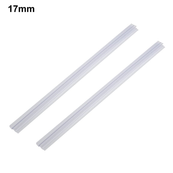 Cushteg Shower Door Seal Strip 50cm - Replacement Rubber Gasket for Glass Shower Enclosures, Water Deflector with 14/17/23mm Sizes, Transparent, 2 Pack(17mm)