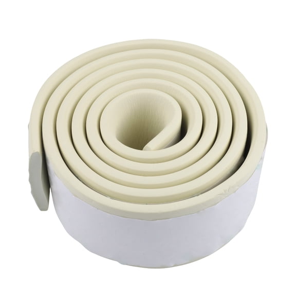 Cushteg Thickened 1cm Rubber Anti-Collision Skirting Board Strip, 8cm x 200cm Self- Edge Protector for Wall Corners, Table Edges, Kitchen Counters & Gas Pipe Cover-Up – Black/White/Yellow(White)