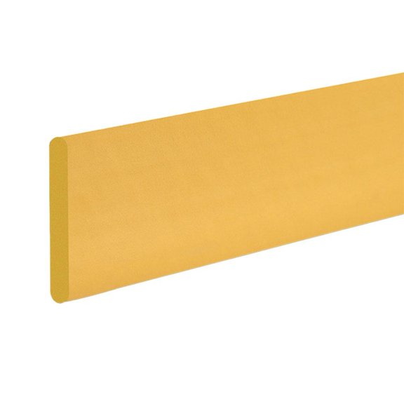 Cushteg Thickened 1cm Rubber Anti-Collision Skirting Board Strip, 8cm x 200cm Self- Edge Protector for Wall Corners, Table Edges, Kitchen Counters & Gas Pipe Cover-Up – Black/White/Yellow(Yellow)
