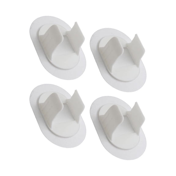 Cushteg Washing Machine Drain Pipe Clamp Buckle 4 Pack, Wall Hole-Free Fixer for 3-3.8 cm Hose, Plastic Pipe Retainer for Organized Laundry Storage, for Most Washing Machines