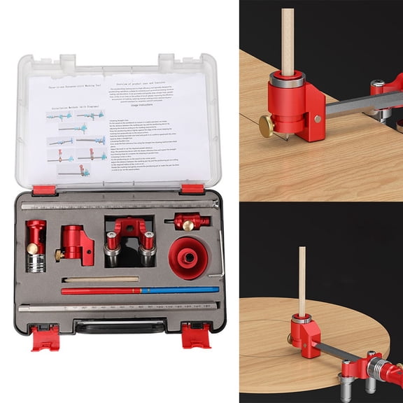 Cushteg Wheel Marking Gauge, Adjustable Parallel Line Scriber Ruler with Hex Vernier Caliper for Woodworking, All-Metal Construction
