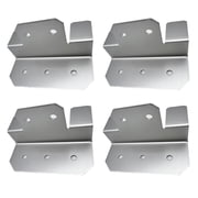 Cushteg Z-Shaped Aluminum Solar Panel Mounting Brackets for Roof, RV, Boat and Wall Installation, Anodized Lightweight Fixings, 4-PackSilverbag
