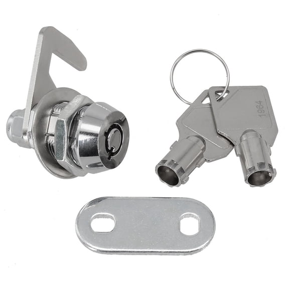 Cushteg Zinc Alloy Tubular Camlock with 90 Degree Hook Cam for Tool Box, Vending Machine, ATM Cabinet and Security Cabinet Replacement, Keyed Alike and Rustproof