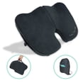thumbnail image 1 of Cushy Tushy Premium Foldable Travel Seat Cushion, 18" x 14", Black Solid Print, for Relief of Lower Back, Sciatic, Butt and Tailbone Pain, 1 Count, 1 of 7