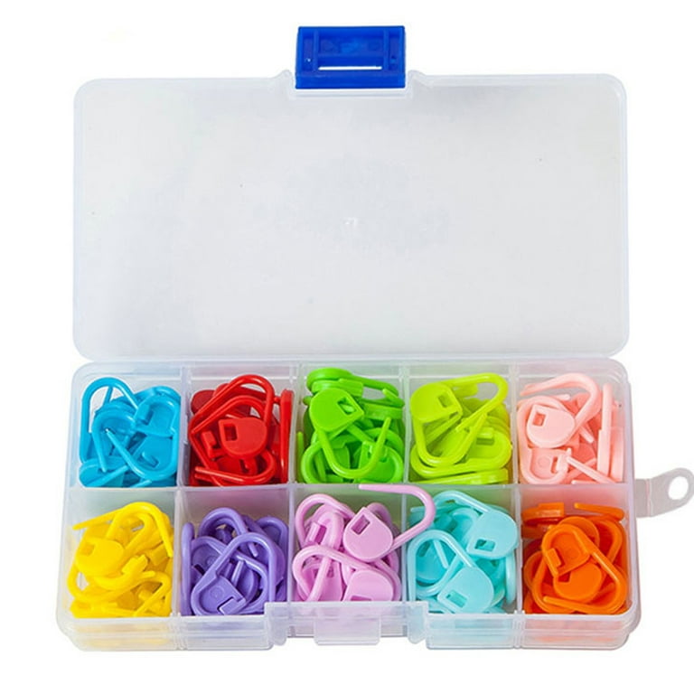 Cusimax Multi-Color Locking Stitch Knitting & Crochet Stitch Markers (120 Pieces), Size: As Shown