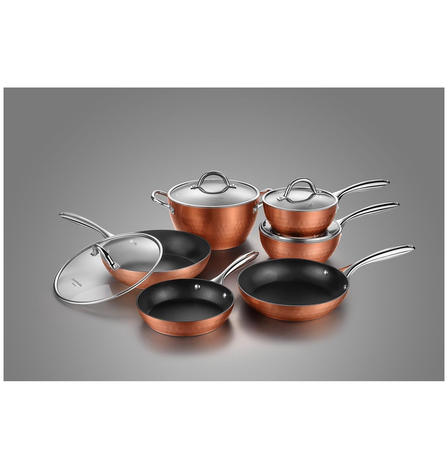 Cusimax Shop Infused Nonstick Induction Safe Cookware Set, Scratch