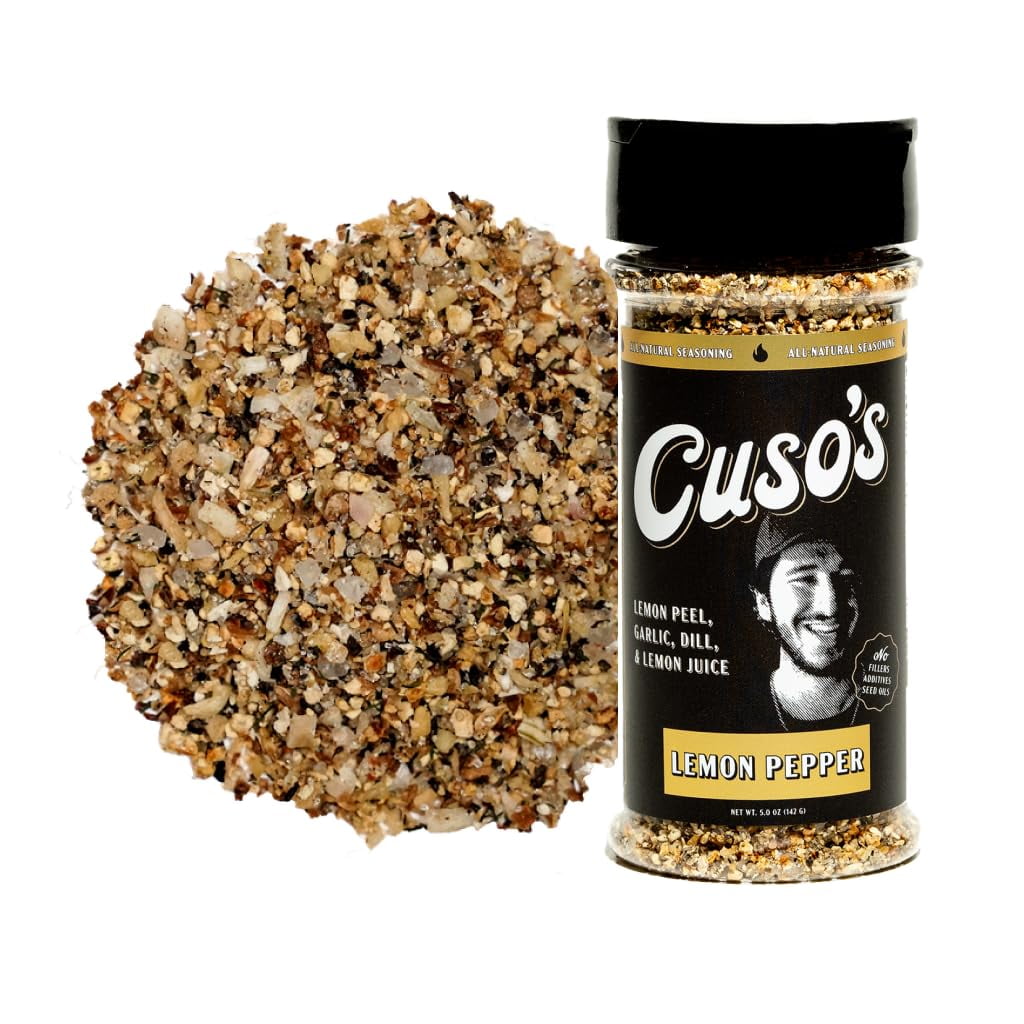 Cuso Cuts Lemon Pepper WHF2Seasoning BBQ Rub - Lemon Pepper Powder Chicken Wing Rub - Chicken Seasonings, Spices for Grill, Marinade & Smoking - 1 Count