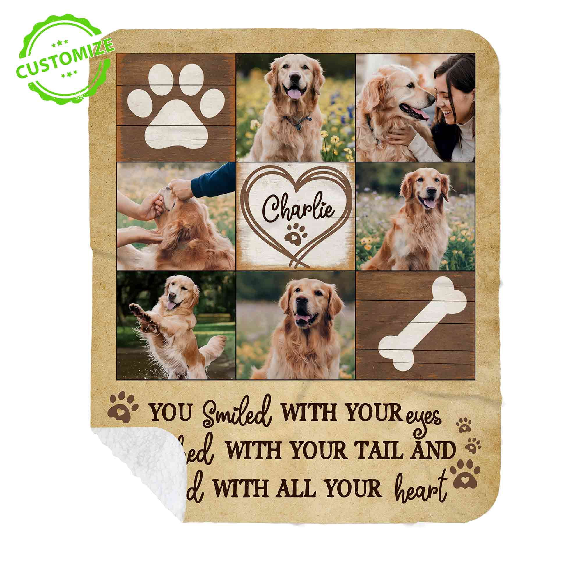 Cusomizaholic Personalized Memorial Photo Blanket, Custom Blanket With ...