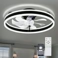 thumbnail image 1 of Cusp Barn 20-In Modern Ceiling Fan with Lights and Smart APP Control, Flush Mount Low Profile Ceiling Fan, 6 Speeds, Reversible, 3 Color LED Dimmable Ceiling Light for Bedroom, 1 of 11