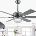 thumbnail image 1 of Cusp Barn 65 Inch Modern Crystal Reversible Ceiling Fan with Lights and Remote, Luxury Ceiling Fan, DC Motor 6 Speeds Ceiling Fan, 1 of 10