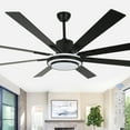 thumbnail image 1 of Cusp Barn 72 Inch Indoor Ceiling Fan with Lights and Remote Control, 6 Speeds Reversible DC Motor Large Ceiling Fans for Bedroom, 1 of 10
