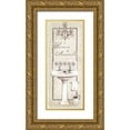 thumbnail image 1 of Cusson, Marie Elaine 10x18 Gold Ornate Wood Framed with Double Matting Museum Art Print Titled - Fleur de Lis Bath Panel I, 1 of 4