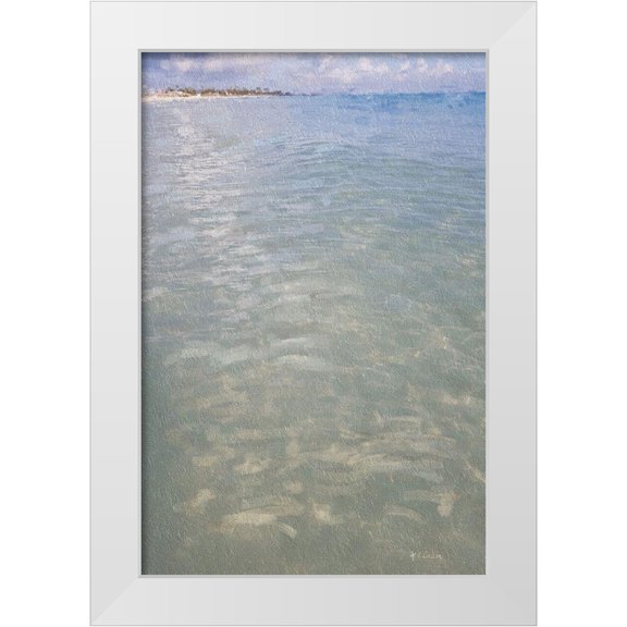 Cusson, Marie Elaine 11x14 White Modern Wood Framed Museum Art Print Titled - Beach  Shore IX