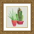 thumbnail image 1 of Cusson, Marie Elaine 12x12 Gold Ornate Wood Framed with Double Matting Museum Art Print Titled - Succulent Symphony IV clean, 1 of 4