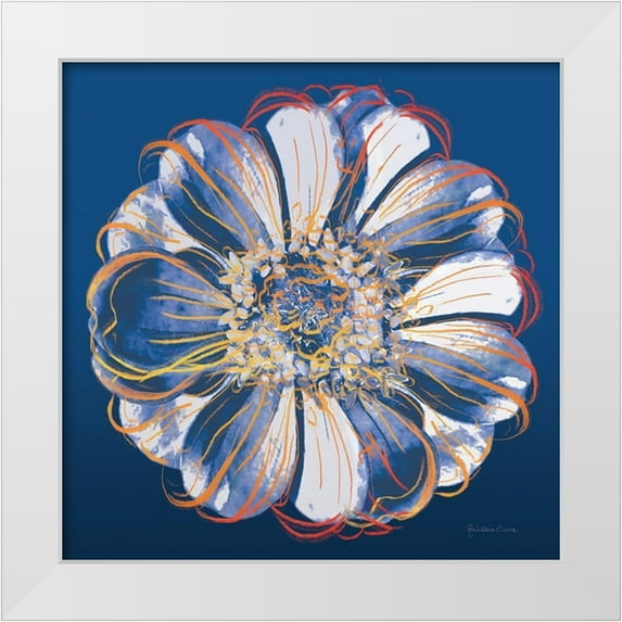 Cusson, Marie Elaine 12x12 White Modern Wood Framed Museum Art Print Titled - Flower Pop Pastel I