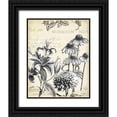 thumbnail image 1 of Cusson, Marie Elaine 12x14 Black Ornate Wood Framed with Double Matting Museum Art Print Titled - Pen and Ink Floral Study III, 1 of 4