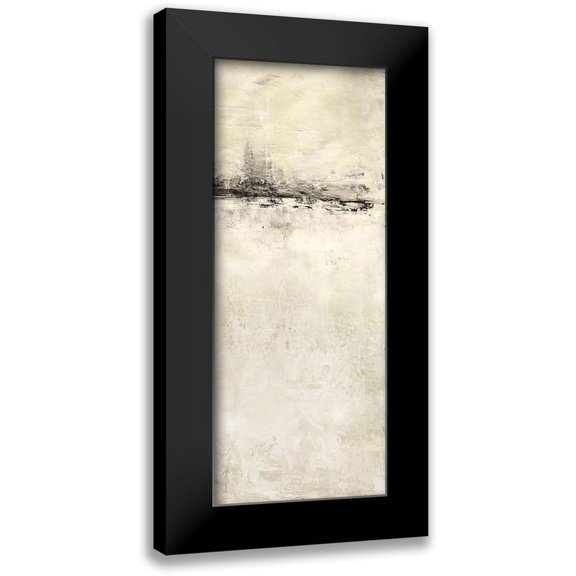 Cusson, Marie Elaine 12x24 Black Modern Framed Museum Art Print Titled - Reflection in Ebony Panel II