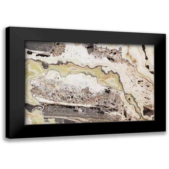 Cusson, Marie Elaine 14x11 Black Modern Framed Museum Art Print Titled - Marble Colors brown VII