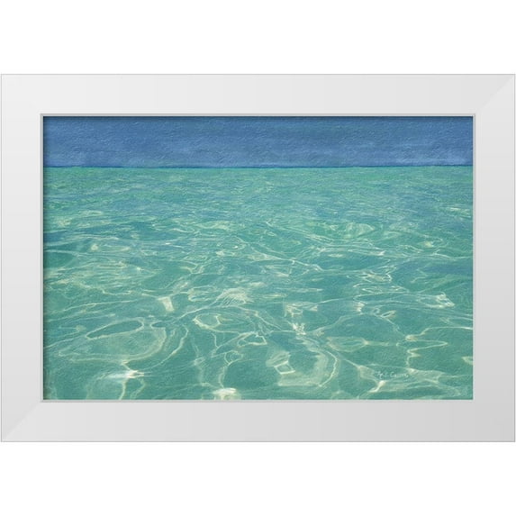 Cusson, Marie Elaine 14x11 White Modern Wood Framed Museum Art Print Titled - Beach Shore XIII