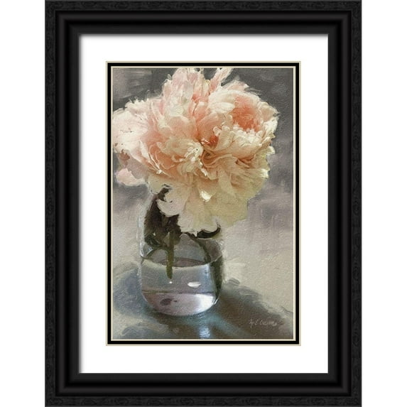 Cusson, Marie Elaine 17x24 Black Ornate Wood Framed with Double Matting Museum Art Print Titled - Garden Dream IX