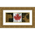 thumbnail image 1 of Cusson, Marie-Elaine 18x10 Gold Ornate Wood Framed with Double Matting Museum Art Print Titled - Canada Trio Panel I, 1 of 4