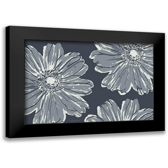 Cusson, Marie Elaine 18x13 Black Modern Framed Museum Art Print Titled - Flower Pop Sketch V-Shades of Grey