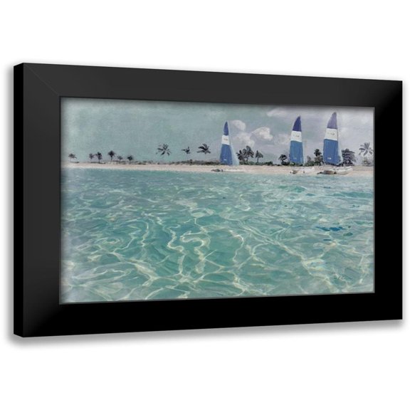 Cusson, Marie Elaine 24x17 Black Modern Framed Museum Art Print Titled - Beach Scene II