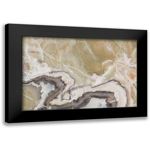 Cusson, Marie Elaine 24x17 Black Modern Framed Museum Art Print Titled - Marble Colors brown V