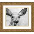 thumbnail image 1 of Cusson, Marie Elaine 24x20 Gold Ornate Wood Framed with Double Matting Museum Art Print Titled - Portrait of a Fawn, 1 of 4