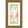 thumbnail image 1 of Cusson, Marie Elaine 8x14 Gold Ornate Wood Framed with Double Matting Museum Art Print Titled - Snowy Owl panel rainbow, 1 of 4