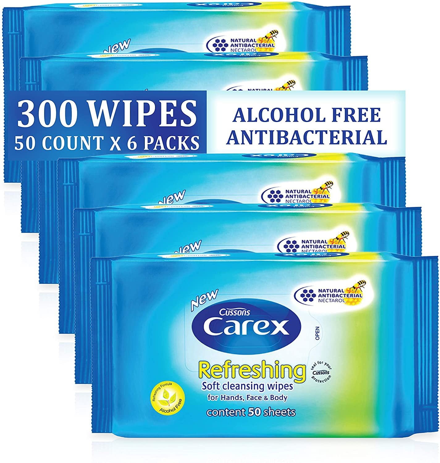 https://i5.walmartimages.com/seo/Cussons-Carex-Alcohol-Free-Refreshing-Soft-Cleansing-Wipes-for-Hands-Face-Body-Refreshing-Formula-50-Count-Pack-of-6-300-Count_65356fb4-308c-4e32-9130-b5b80835f48e.9792330865ac909f88dd20eb8134079d.jpeg