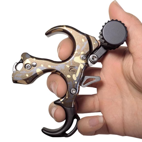 Cussparte Compound Bow Release Aids 3 Finger Thumb Trigger Archery AdjustableTarget Hunting