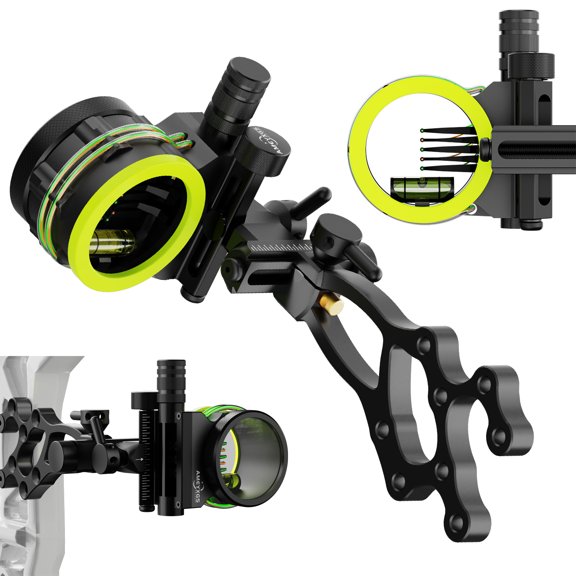 Cussparte Compound Bow Sight 5Pin 4X 6X 8X Lens .019" Micro Adjustable Archery Target Hunt