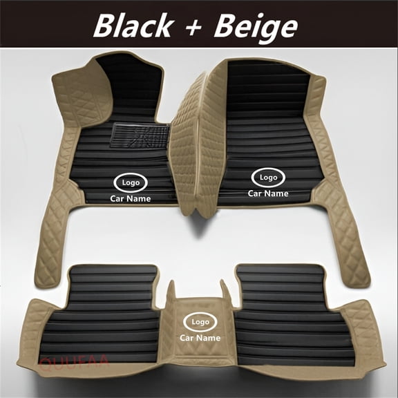 Custam Car Liners Floor Mats Full Set For Dodge Avenger JS 2008-2014 Car Floor Mats 3D All-Weather Front & Rear Liner Leather Waterproof