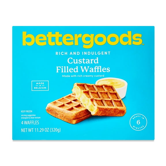 bettergoods Rich and Indulgent Custard Filled Waffles, 11.29 oz (Frozen)