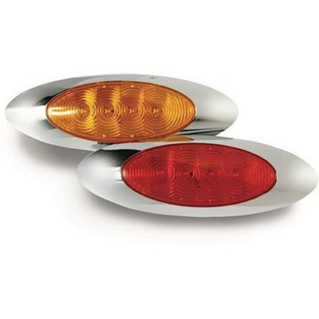 Custer Products Inc 6In Oval Amber Led Light 4 Leds Cpl50A