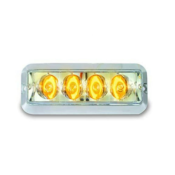 Custer Products Mini LED Strobe Light Bar - Amber, Model Number STRL4A