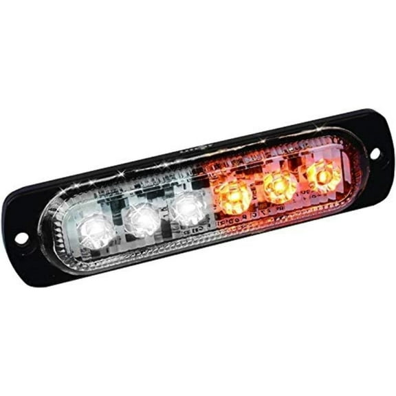 Custer STR41AW Amber, White LED Ultra Slim Strobe 4-watt CREE, 320 lumens, 3.75" Long, 19 Flash Patterns