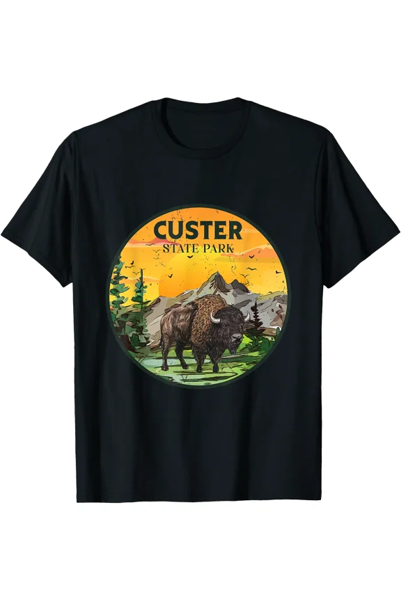 Custer State Park South Dakota Bison Outdoor Hiking Camping T-Shirt, Unisex T-Shirt